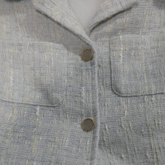 Unbranded | P2P 16.5 inches measured | Chic Cropped Short Sleeve Jacket / Blazer - Picture 6 of 15